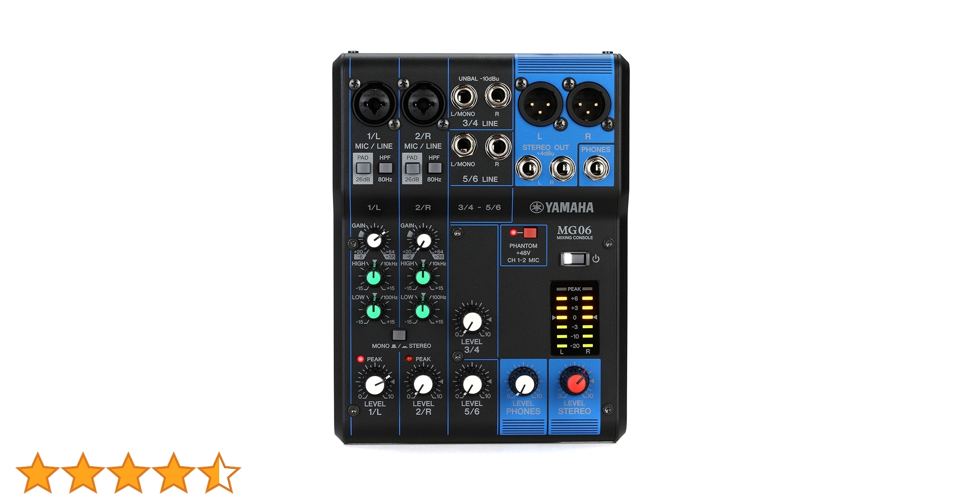 DJ機材 YAMAHA MG06 Yamaha MG06X 6-Input Stereo Effects Mixer | IDJNOW